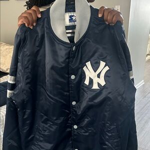 STARTER Dark Blue NY Yankees Bomber Jacket